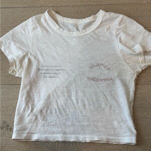 Shapes California White Graphic Crop Top